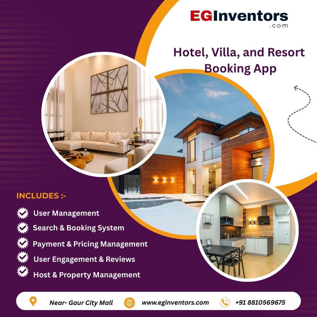Best Hotel, Villa, Resort Booking App Development Company in Faridabad